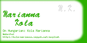 marianna kola business card